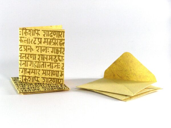 Ethic Art Mini-Kärtchen (3 Stück) Sanskrit Gold