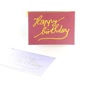 Ethic Art Grusskarte Happy Birthday bordeaux
