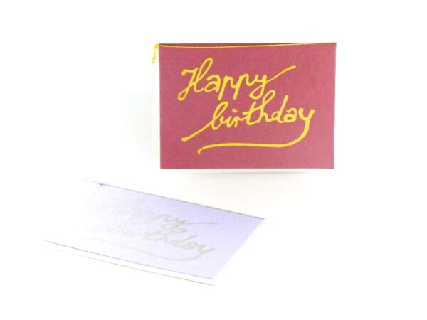 Ethic Art Grusskarte Happy Birthday bordeaux