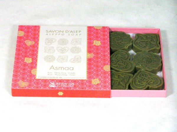 Aleppo Gästeseife Asmaa: Rose - Ylang-ylang - Violette