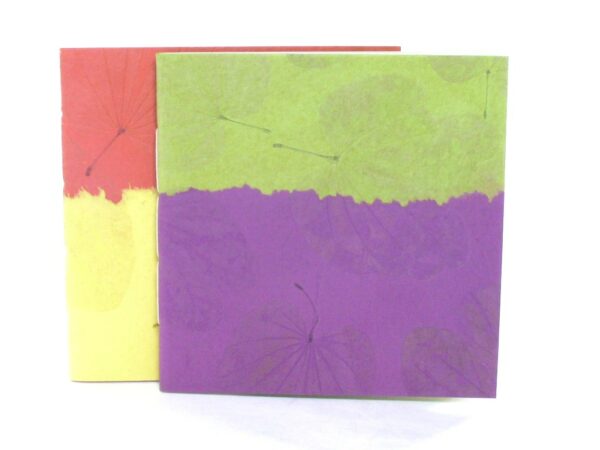 Onde Notizbuch 19X19cm Violett/Grün