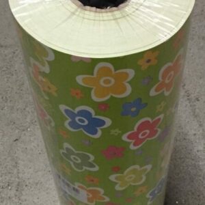 Secare Geschenkpapierrolle (FSC), Flower Power grün