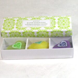 Geschenkset Herzseife Lemongrass, Jasmin, Lavendel