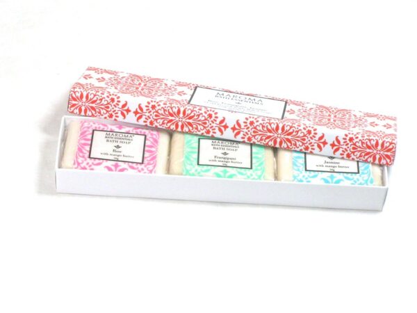Seifenset Rose/Frangipani/Jasmin
